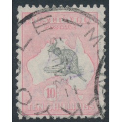 AUSTRALIA - 1932 10/- grey/aniline pink Kangaroo, CofA watermark, used – ACSC # 50D