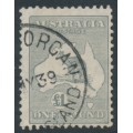 AUSTRALIA - 1935 £1 grey Kangaroo, CofA watermark, used – ACSC # 54