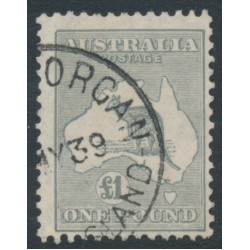 AUSTRALIA - 1935 £1 grey Kangaroo, CofA watermark, used – ACSC # 54