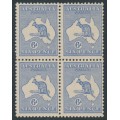 AUSTRALIA - 1915 6d ultramarine Kangaroo, 2nd watermark, block of 4, MNH – ACSC # 18A AUSTRALIA - 1915 6d ultramarine Kangaroo, 2nd watermark, block of 4, MNH – ACSC # 18A