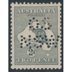 AUSTRALIA - 1915 2d grey Kangaroo, die I, 3rd watermark, perf. OS NSW, MH – ACSC # 7Bba