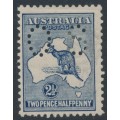 AUSTRALIA - 1917 2½d blue Kangaroo, 3rd watermark, perf. OS, MH – ACSC # 11Ab AUSTRALIA - 1917 2½d blue Kangaroo, 3rd watermark, perf. OS, MH – ACSC # 11Ab
