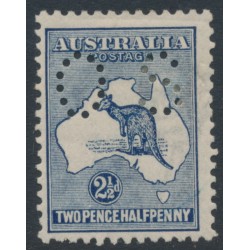 AUSTRALIA - 1917 2½d blue Kangaroo, 3rd watermark, perf. OS, MH – ACSC # 11Ab