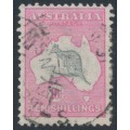 AUSTRALIA - 1913 10/- grey/pink Kangaroo, 1st watermark, used – ACSC # 47A AUSTRALIA - 1913 10/- grey/pink Kangaroo, 1st watermark, used – ACSC # 47A
