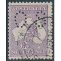 AUSTRALIA - 1915 9d violet Kangaroo, 2nd watermark, perf. OS, used – ACSC # 25Aba