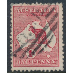 AUSTRALIA - 1913 1d deep red Kangaroo, die II, sideways watermark, used – ACSC # 3Dab AUSTRALIA - 1913 1d deep red Kangaroo, die II, sideways watermark, used – ACSC # 3Dab