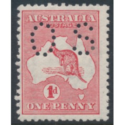 AUSTRALIA - 1914 1d red Kangaroo, die IIA, perf. small OS, MH – ACSC # 4Aba AUSTRALIA - 1914 1d red Kangaroo, die IIA, perf. small OS, MH – ACSC # 4Aba