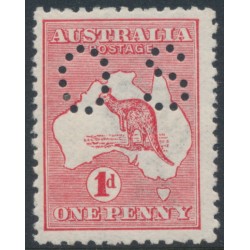 AUSTRALIA - 1914 1d red Kangaroo, die IIA, perf. small OS, MH – ACSC # 4Aba