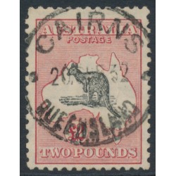 AUSTRALIA - 1930 £2 black/rose-crimson Kangaroo, SM watermark, used – ACSC # 57A