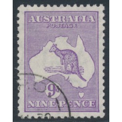 AUSTRALIA - 1932 9d violet Kangaroo, CofA watermark, CTO – ACSC # 29Aw