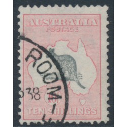 AUSTRALIA - 1932 10/- grey/pale rose-crimson Kangaroo, CofA watermark, used – ACSC # 50C