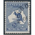 AUSTRALIA - 1913 2½d indigo Kangaroo, 1st watermark, CTO – ACSC # 9Awc AUSTRALIA - 1913 2½d indigo Kangaroo, 1st watermark, CTO – ACSC # 9Awc