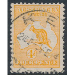 AUSTRALIA - 1913 4d orange Kangaroo, 1st watermark, used – ACSC # 15A