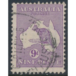 AUSTRALIA - 1915 9d violet Kangaroo, 2nd watermark, used – ACSC # 25A