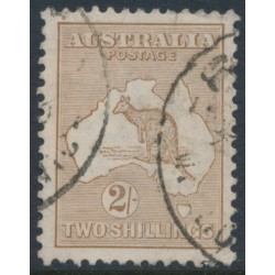 AUSTRALIA - 1915 2/- light brown Kangaroo, 2nd watermark, used – ACSC # 36A