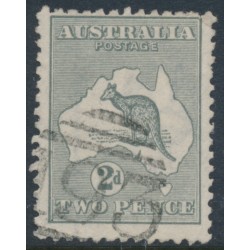 AUSTRALIA - 1915 2d silver-grey Kangaroo, die I, 3rd watermark, used – ACSC # 7D