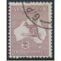 AUSTRALIA - 1924 2/- maroon Kangaroo, 3rd watermark, CTO – ACSC # 38Aw