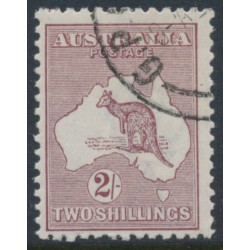 AUSTRALIA - 1924 2/- maroon Kangaroo, 3rd watermark, CTO – ACSC # 38Aw