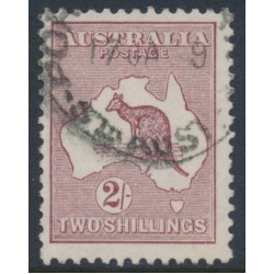 AUSTRALIA - 1924 2/- maroon Kangaroo, 3rd watermark, used – ACSC # 38A
