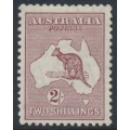 AUSTRALIA - 1929 2/- maroon Kangaroo, SM watermark, MH – ACSC # 39A