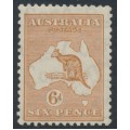 AUSTRALIA - 1932 6d pale chestnut Kangaroo, CofA watermark, MNH – ACSC # 23B