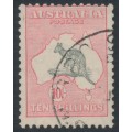 AUSTRALIA - 1932 10/- grey/rose-crimson Kangaroo, CofA watermark, used – ACSC # 50B