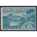 NEW ZEALAND - 1898 2½d blue Lake Wakitipu, no watermark, perf. 15, MH – SG # 249 NEW ZEALAND - 1898 2½d blue Lake Wakitipu, no watermark, perf. 15, MH – SG # 249