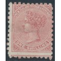 NEW ZEALAND - 1891 1/- red-brown QV (2nd Sideface), NZ star watermark (7mm), perf. 10:10, MH – SG # 226 NEW ZEALAND - 1891 1/- red-brown QV (2nd Sideface), NZ star watermark (7mm), perf. 10:10, MH – SG # 226