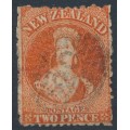 NEW ZEALAND - 1871 2d orange QV Chalon, perf. 12½, star watermark, used – SG # 133 NEW ZEALAND - 1871 2d orange QV Chalon, perf. 12½, star watermark, used – SG # 133