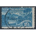 NEW ZEALAND - 1903 2½d blue Lake Wakatipu, perf. 11, reversed watermark, used – SG # 308x NEW ZEALAND - 1903 2½d blue Lake Wakatipu, perf. 11, reversed watermark, used – SG # 308x