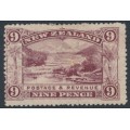 NEW ZEALAND - 1906 9d purple Pink Terrace, perf. 14:14, single watermark, MH – SG # 326 NEW ZEALAND - 1906 9d purple Pink Terrace, perf. 14:14, single watermark, MH – SG # 326