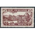 NEW ZEALAND - 1935 3d chocolate Airmail, perf. 14:15, MH – SG # 548a