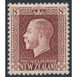 NEW ZEALAND - 1922 8d red-brown KGV definitive, perf. 14:13½, MH – SG # 428