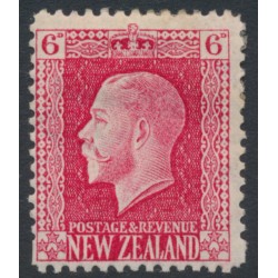 NEW ZEALAND - 1916 6d carmine KGV definitive, perf. 14:14, MH – SG # 434