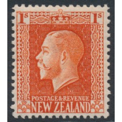 NEW ZEALAND - 1915 1/- vermilion KGV definitive, perf. 14:13½, MNH – SG # 430