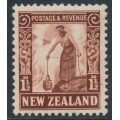 NEW ZEALAND - 1936 1½d red-brown Maori Woman, multi watermark, MNH – SG # 579