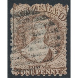 NEW ZEALAND - 1871 1d brown QV Chalon, perf. 10:12½, star watermark, used – SG # 128