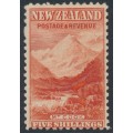 NEW ZEALAND - 1899 5/- vermilion Mt. Cook, no watermark, perf. 11:11, MH – SG # 270 NEW ZEALAND - 1899 5/- vermilion Mt. Cook, no watermark, perf. 11:11, MH – SG # 270