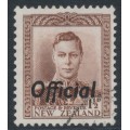NEW ZEALAND - 1938 1½d purple-brown KGVI, o/p OFFICIAL, used – SG # O138