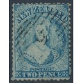 NEW ZEALAND - 1864 2d pale blue QV Chalon, perf. 12½, star watermark, used – SG # 113 NEW ZEALAND - 1864 2d pale blue QV Chalon, perf. 12½, star watermark, used – SG # 113