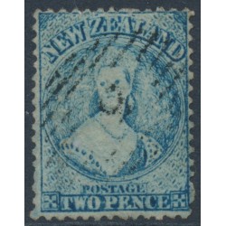 NEW ZEALAND - 1864 2d pale blue QV Chalon, perf. 12½, star watermark, used – SG # 113