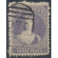 NEW ZEALAND - 1867 3d lilac QV Chalon, perf. 12½, star watermark, used – SG # 117 NEW ZEALAND - 1867 3d lilac QV Chalon, perf. 12½, star watermark, used – SG # 117