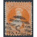 NEW ZEALAND - 1871 2d vermilion QV Chalon, perf. 10:12½, star watermark, used – SG # 130 NEW ZEALAND - 1871 2d vermilion QV Chalon, perf. 10:12½, star watermark, used – SG # 130