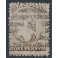 NEW ZEALAND - 1873 1d brown QV Chalon, perf. 12½, star watermark, used – SG # 132a NEW ZEALAND - 1873 1d brown QV Chalon, perf. 12½, star watermark, used – SG # 132a