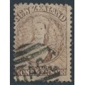 NEW ZEALAND - 1873 1d brown QV Chalon, perf. 12½, star watermark, used – SG # 132a NEW ZEALAND - 1873 1d brown QV Chalon, perf. 12½, star watermark, used – SG # 132a