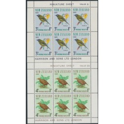 NEW ZEALAND - 1966 Health M/S (Birds) set of 2, MNH – SG # MS841