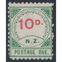 NEW ZEALAND - 1899 10d carmine/green Postage Due, MH – SG # D8
