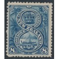 NEW ZEALAND - 1898 8d indigo Maori War Canoe, perf. 15, no watermark, MH – SG # 255 NEW ZEALAND - 1898 8d indigo Maori War Canoe, perf. 15, no watermark, MH – SG # 255