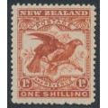 NEW ZEALAND - 1898 1/- vermilion Kea & Kaka, perf. 15, no watermark, MH – SG # 257 NEW ZEALAND - 1898 1/- vermilion Kea & Kaka, perf. 15, no watermark, MH – SG # 257