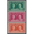 NEW ZEALAND - 1935 ½d to 6d KGV Silver Jubilee set of 3, MNH – SG # 573-575